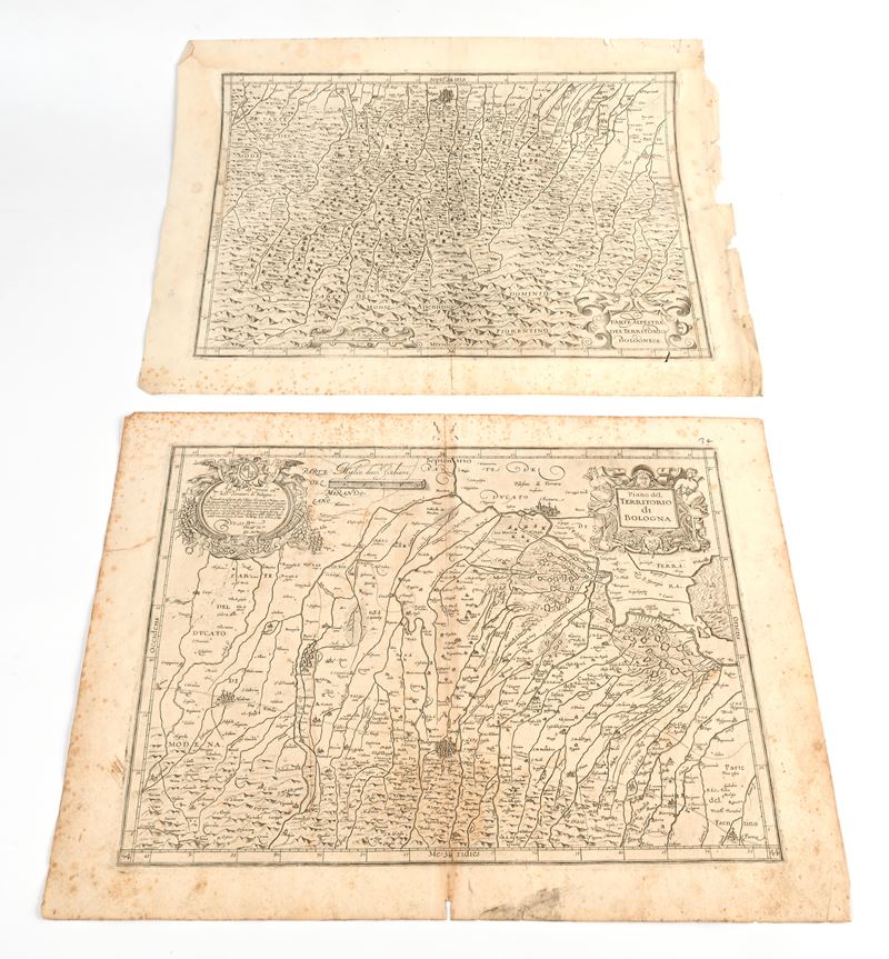 Giovanni Antonio Magini - Piano del Territorio di Bologna e Parte Alpestre del Territorio Bologne...