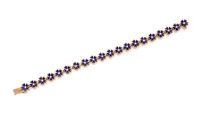 Bracciale in Oro, Smalti e Brillanti