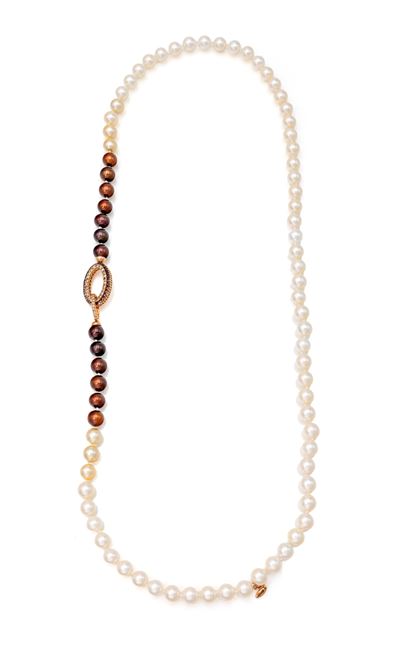 Recarlo, Collana di Perle, Oro e Brillanti Fancy