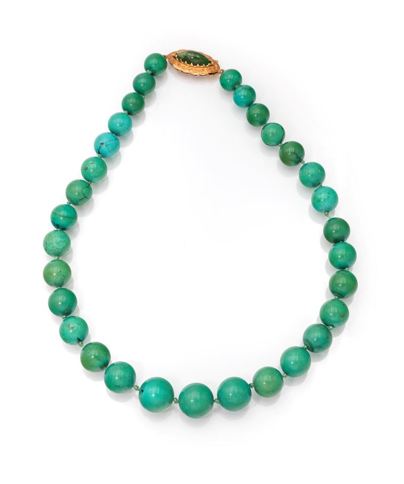 Collana in Oro e Turchese