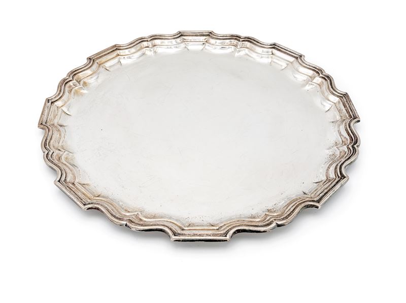 Vassoio Circolare in Argento 800/000
