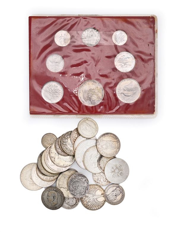 Lotto di monete in argento italiane ed estere