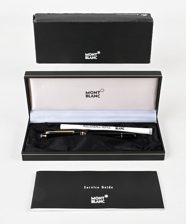 Montblanc Meisterstuck Pix - Roller in resina nera con particolari dorati  - Asta ASTA A TEMPO - Penne e Accessori da Scrivania - Casa d'Aste Arcadia