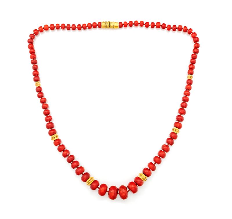 Collana di Corallo Rosso ed Oro