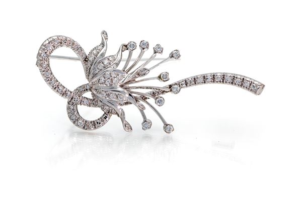 Spilla in oro e brillanti