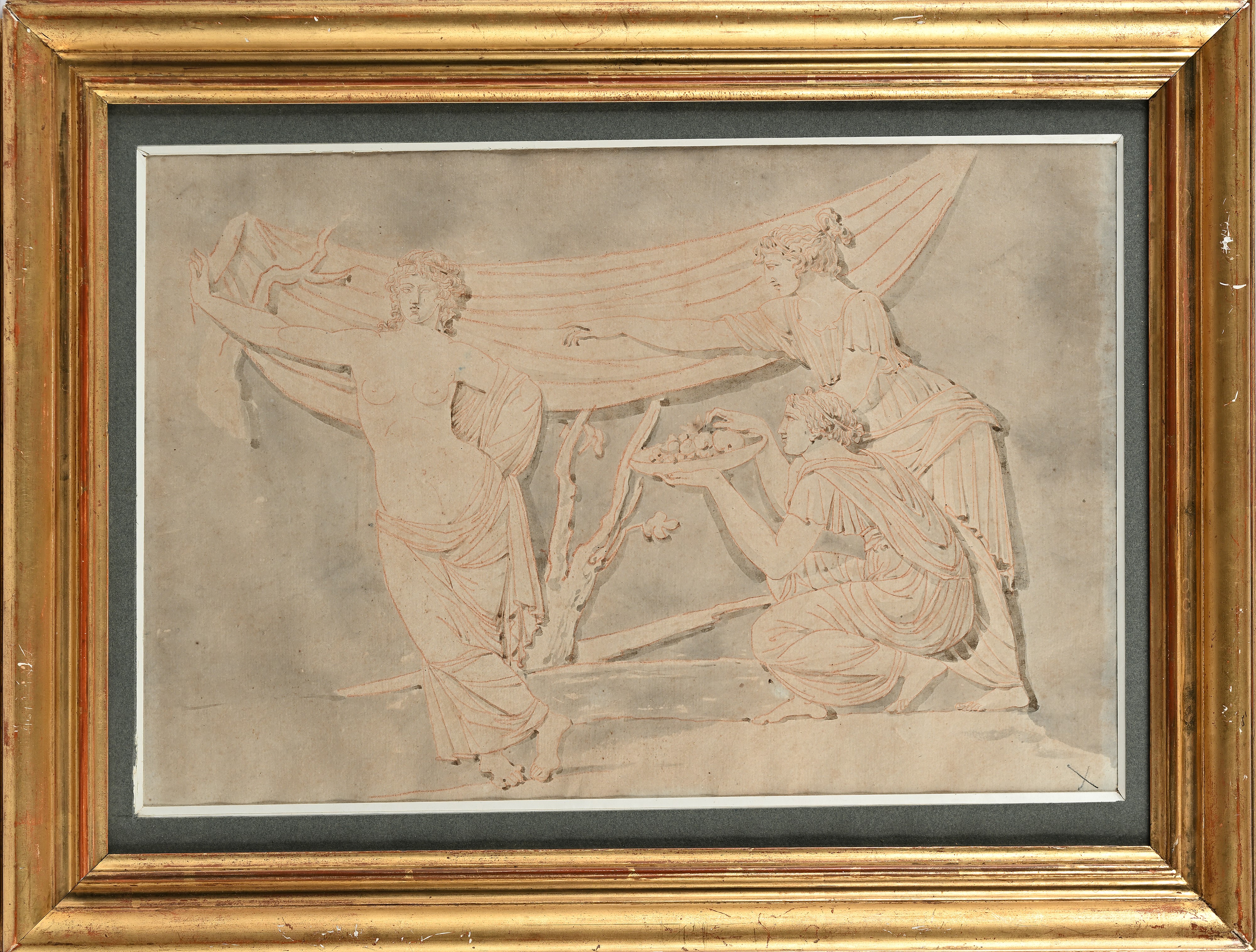 Scuola Francese del XVIII Secolo - Coppia di Scene Mitologiche Tratte da Bassorilievi