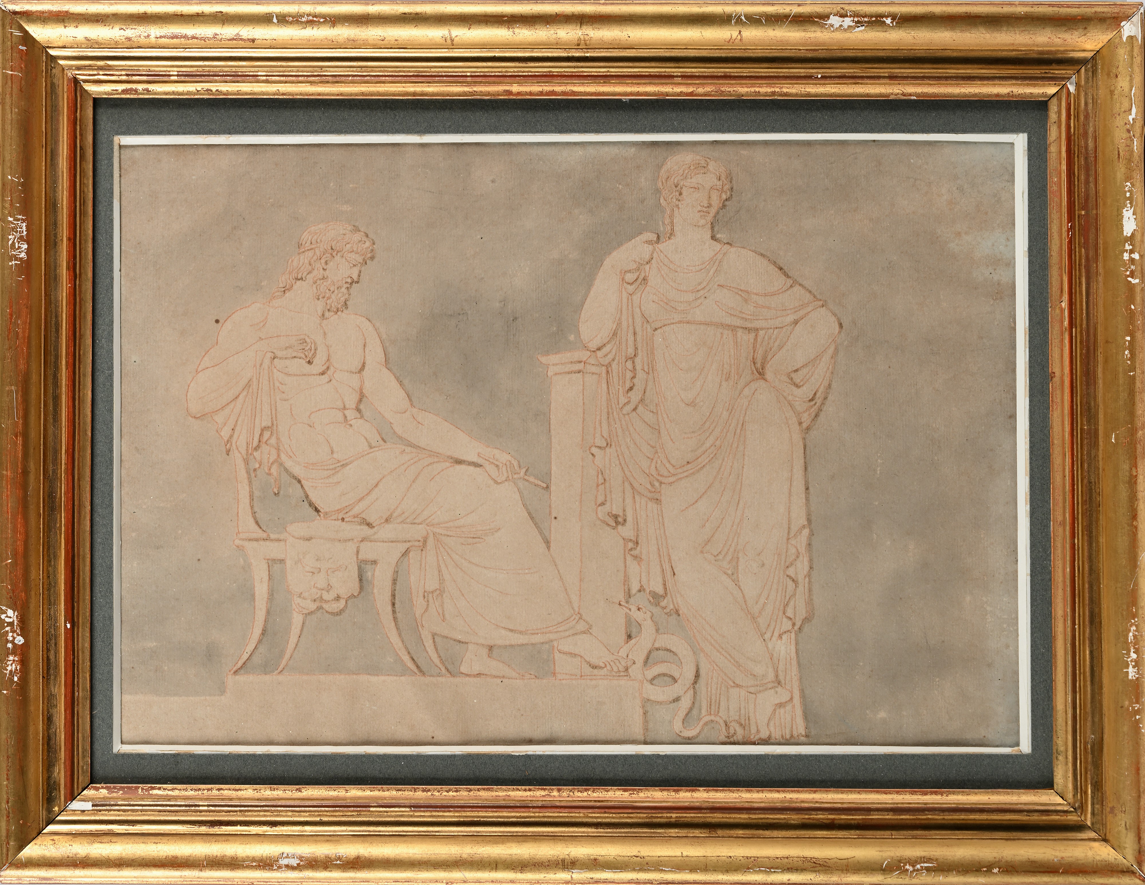Scuola Francese del XVIII Secolo - Coppia di Scene Mitologiche Tratte da Bassorilievi