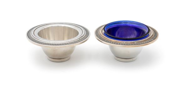 Coppia di saliere in argento