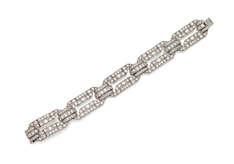 Bracciale Francese in Oro e Diamanti