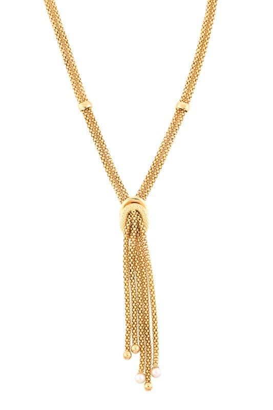Catena in Oro Giallo con Perle
