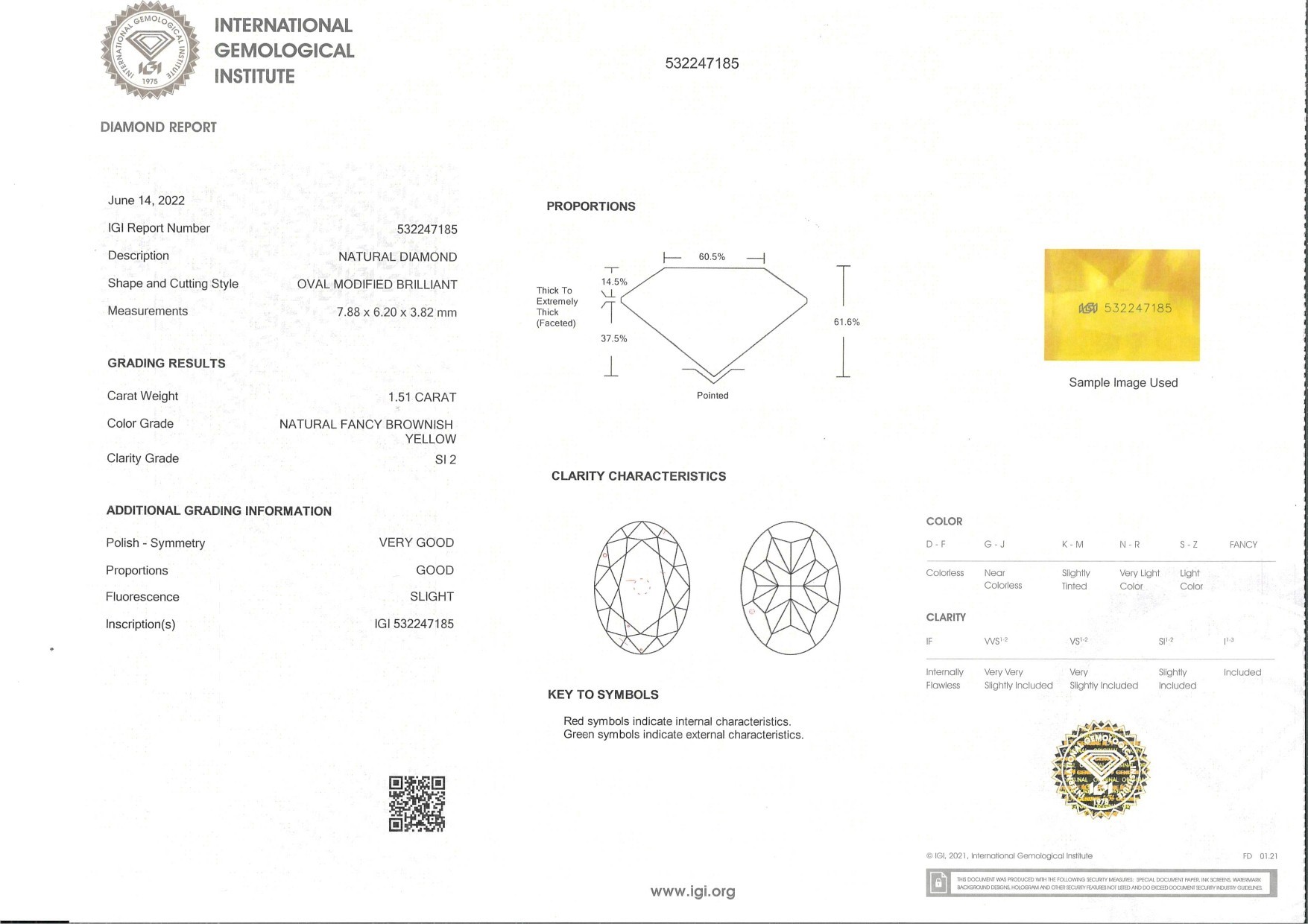 Anello in Oro, Diamante Fancy e Brillanti