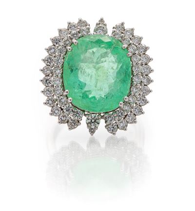 Anello in Oro, Tormalina Paraiba e Brillanti