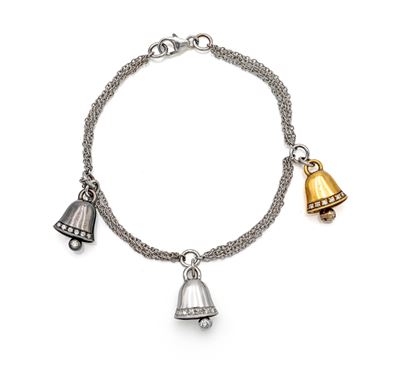 Bracciale con Ciondoli in Oro e Brillanti