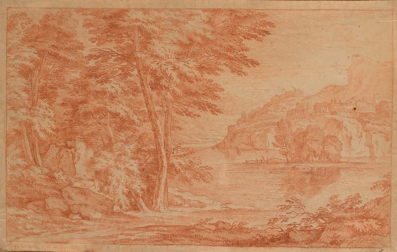 Scuola Francese del XVIII Secolo - Paesaggio Arcadico