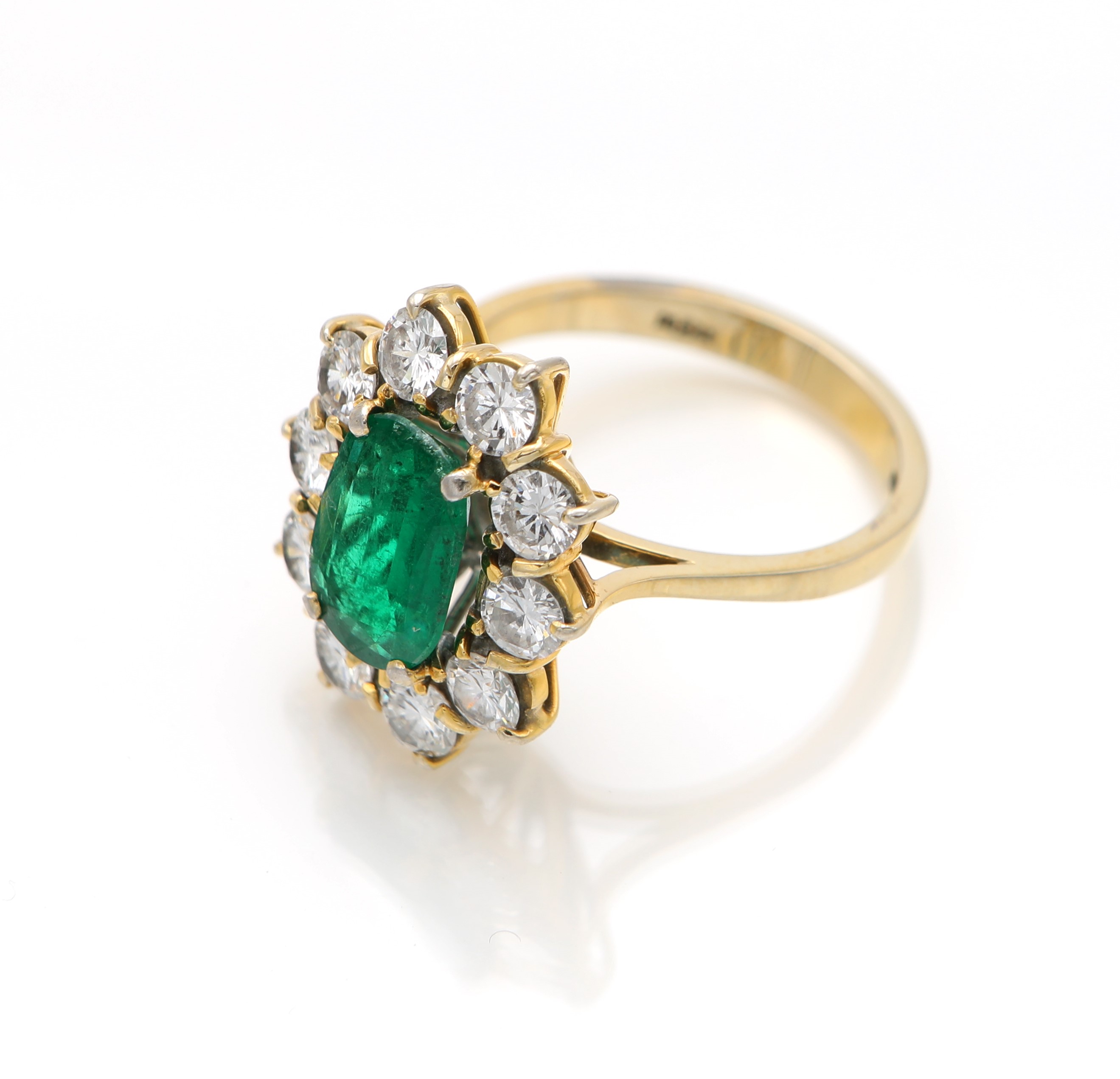 Anello in Oro, Smeraldo e Brillanti