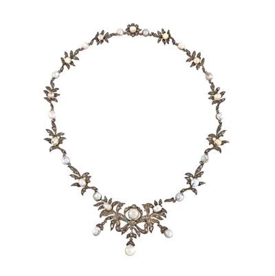 Collier XVIII Secolo con Diamanti e Perle