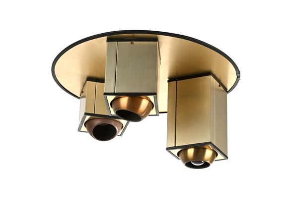 Lampada da soffitto regolabile a tre faretti