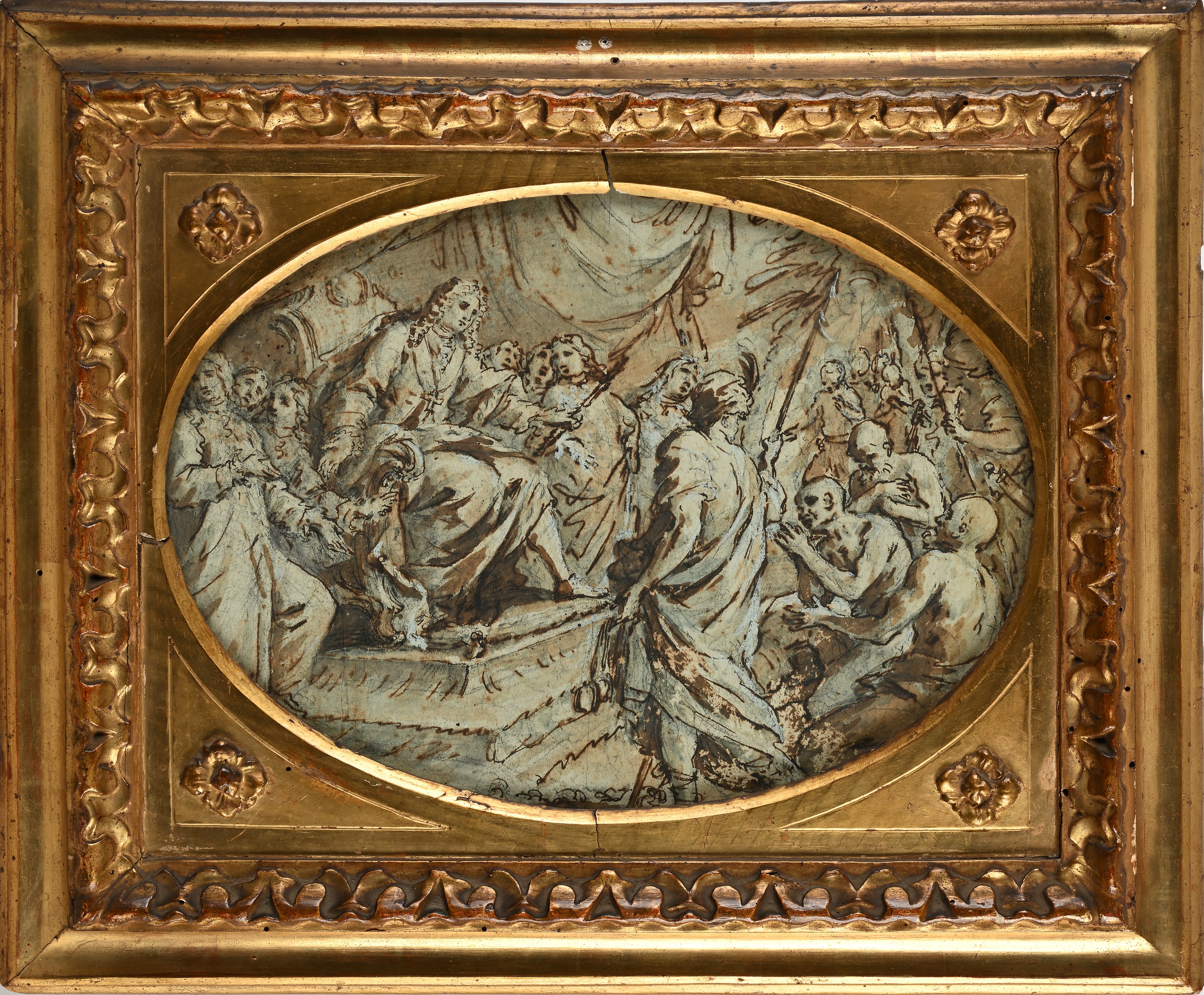 Carlo Fontana - Re Pedro II Distribuisce i Rosari agli Schiavi Convertiti