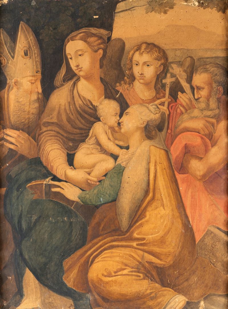 Madonna col Bambino, Santa Caterina e i Santi Giovanni, Girolamo e Petronio