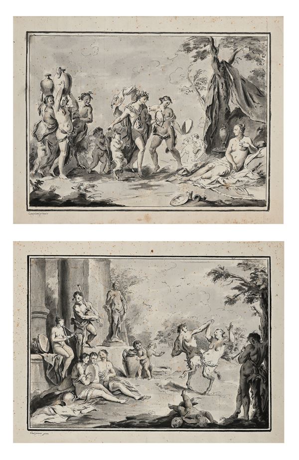 Pietro Antonio Novelli - Bacco e Arianna sull'isola di Nasso - Festa bacchica