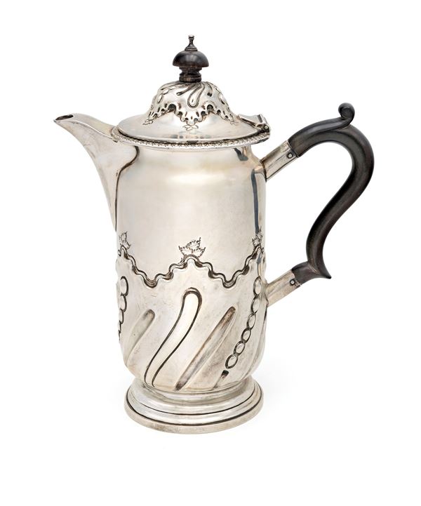 Caffettiera in argento, Londra 1900