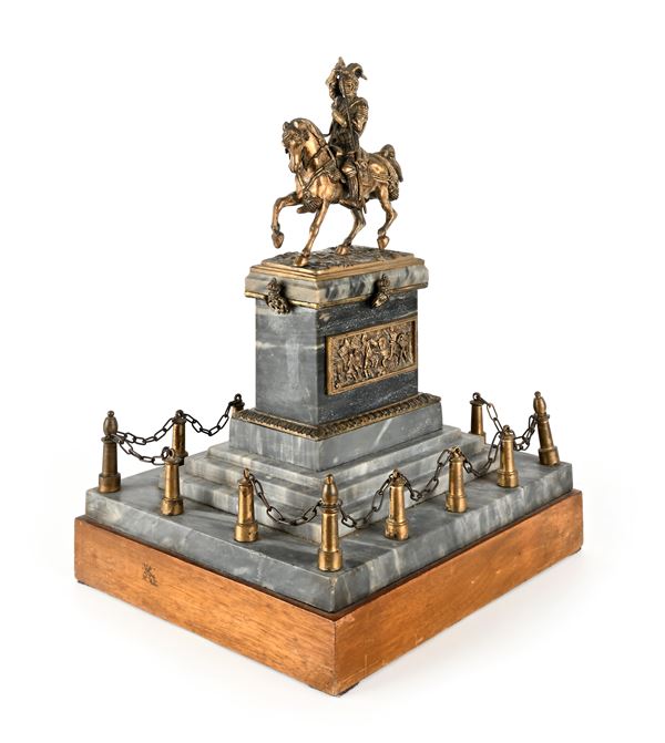 Modello di monumento equestre a Emanuele Filiberto di Savoia, fine del XIX secolo