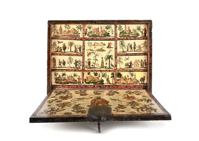 Piccolo Stipo in Legno Decorato Ad Arte Povera, Venezia, Fine XVIII/inizi XIX Secolo
