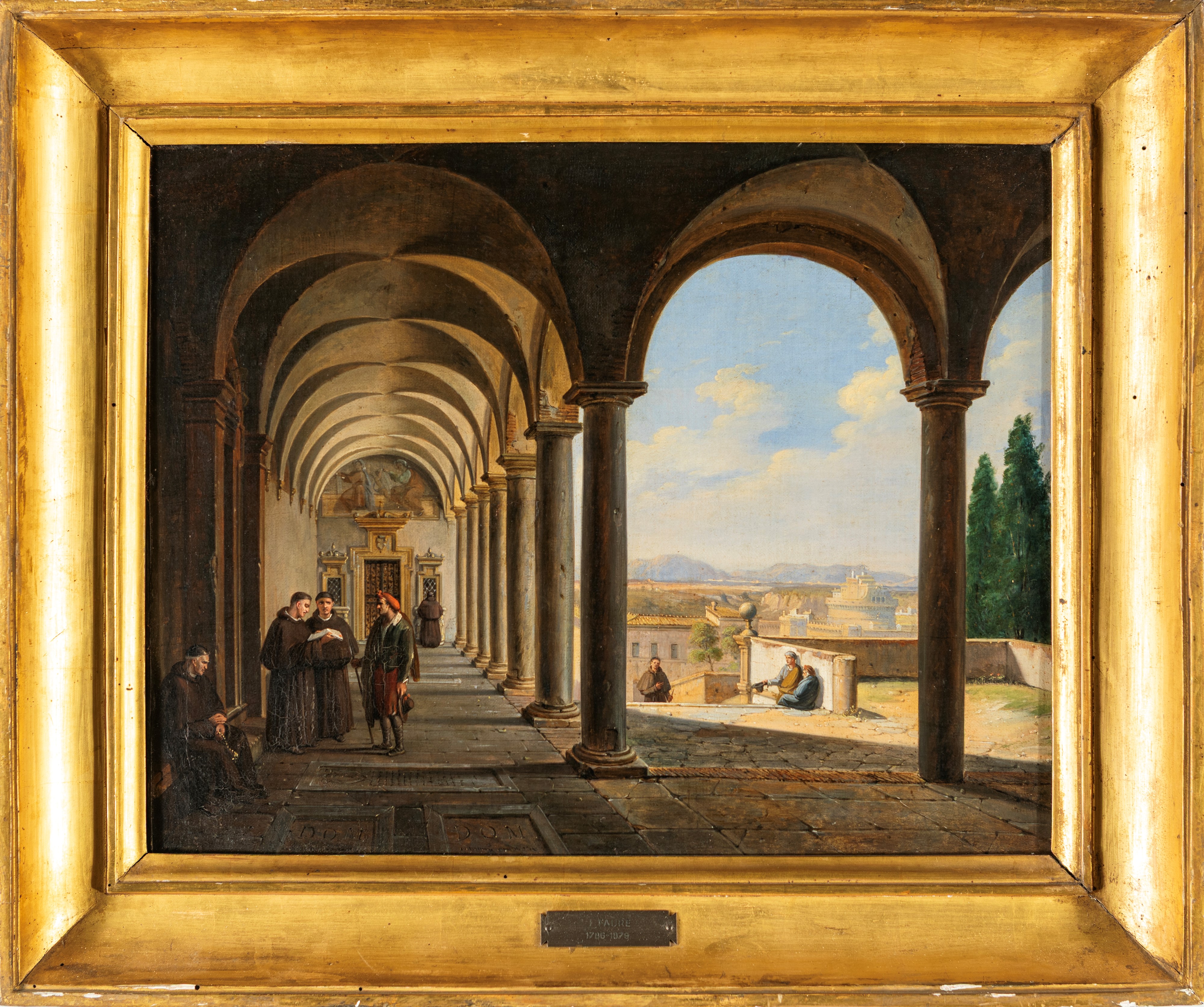 Jean Victor Louis Faure - Monaci Benedettini in un Chiostro