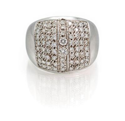 Anello a Fascia in Oro e Brillanti