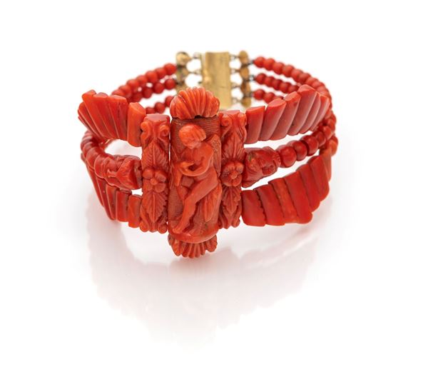 Bracciale in corallo e oro