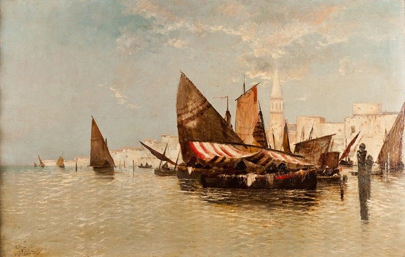 Francesco Sartorelli - Barche in Laguna