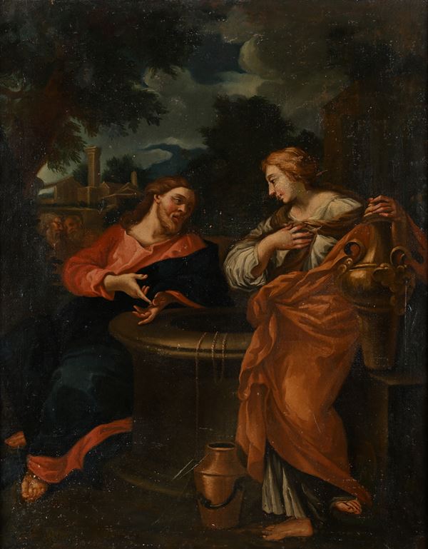 Pittore della fine del XVIII secolo - Cristo e la Samaritana al pozzo 