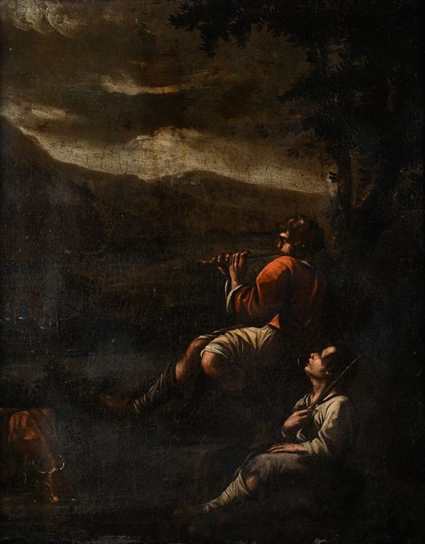 Pittore del XVIII secolo - Melodia tra i pascoli