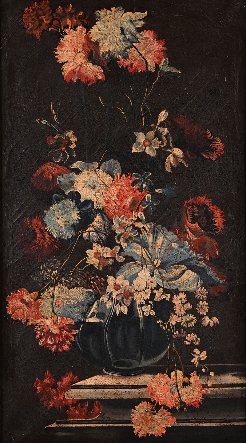 Pittore degli Inizi del XIX Secolo - Natura Morta con Vaso di Fiori