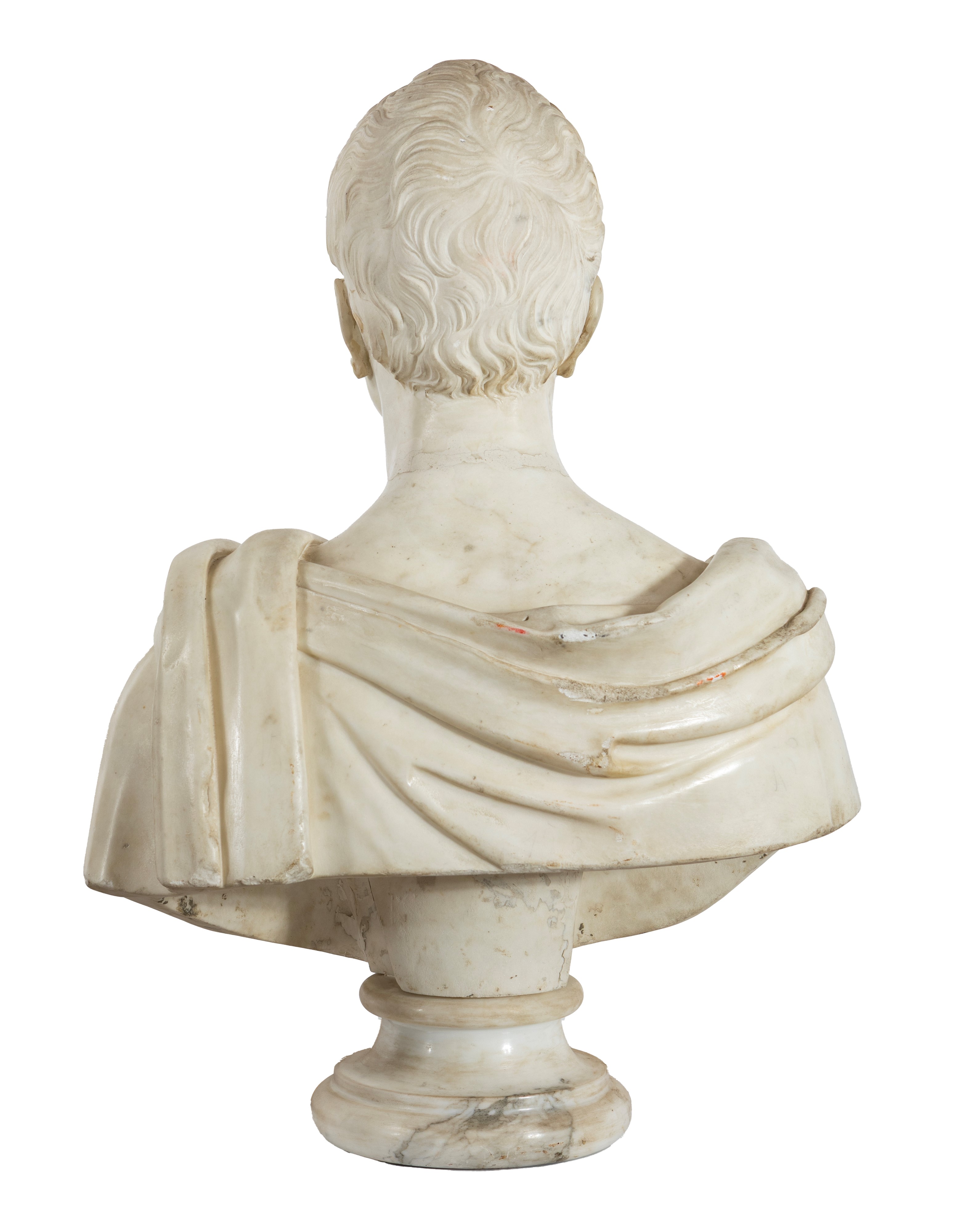 Scultore Neoclassico, Roma, Inizi del XIX Secolo - Ritratto di Gentiluomo in Veste da Antico Roma...