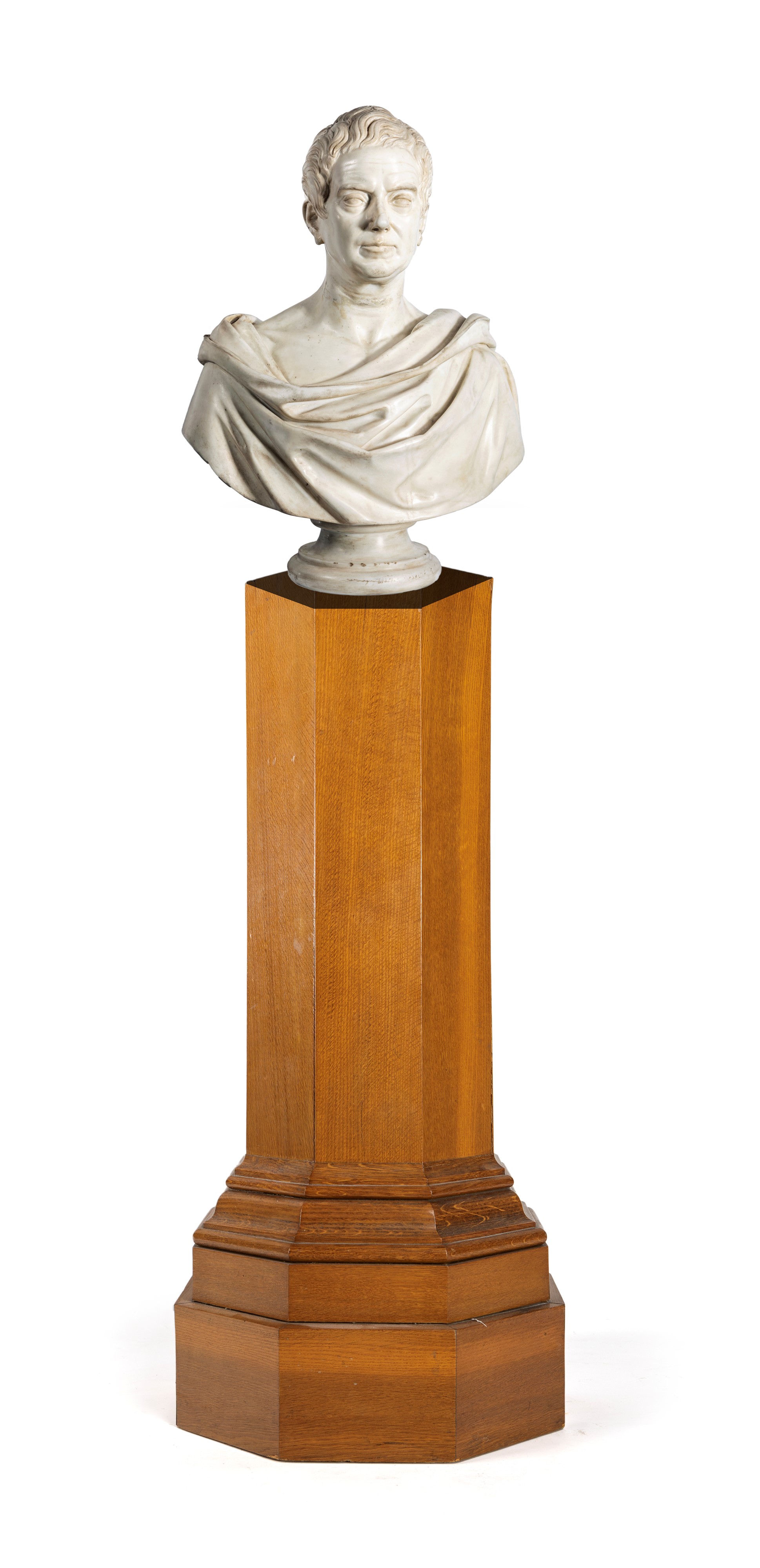 Scultore Neoclassico, Roma, Inizi del XIX Secolo - Ritratto di Gentiluomo in Veste da Antico Roma...