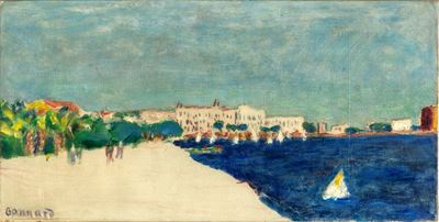 Vue de la Croisette à Cannes, olio su tela