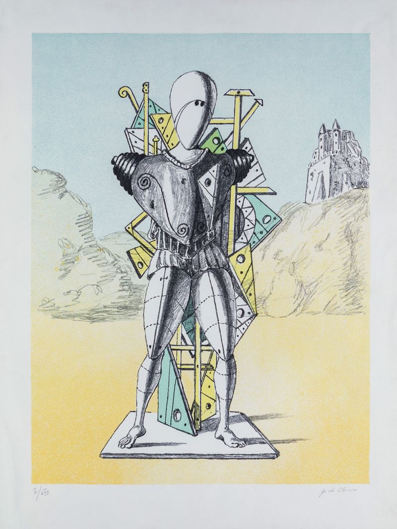 Giorgio De Chirico - Il Trovatore - Litografia, 1972