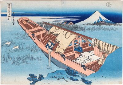 Jōshū Ushibori (Ushibori nella provincia di Hitachi), stampa xilografica
