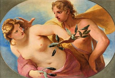 Apollo e Dafne, olio su tela