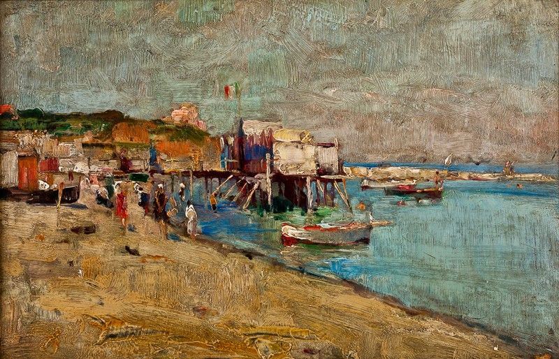 Vincenzo Colucci - Spiaggia con Figure