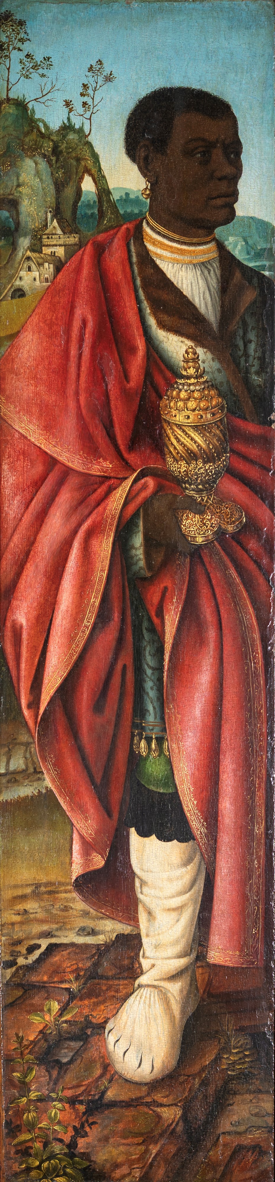 Maestro di Francoforte - San Gabriele Arcangelo e Re Magio, olio e tempera su tavola