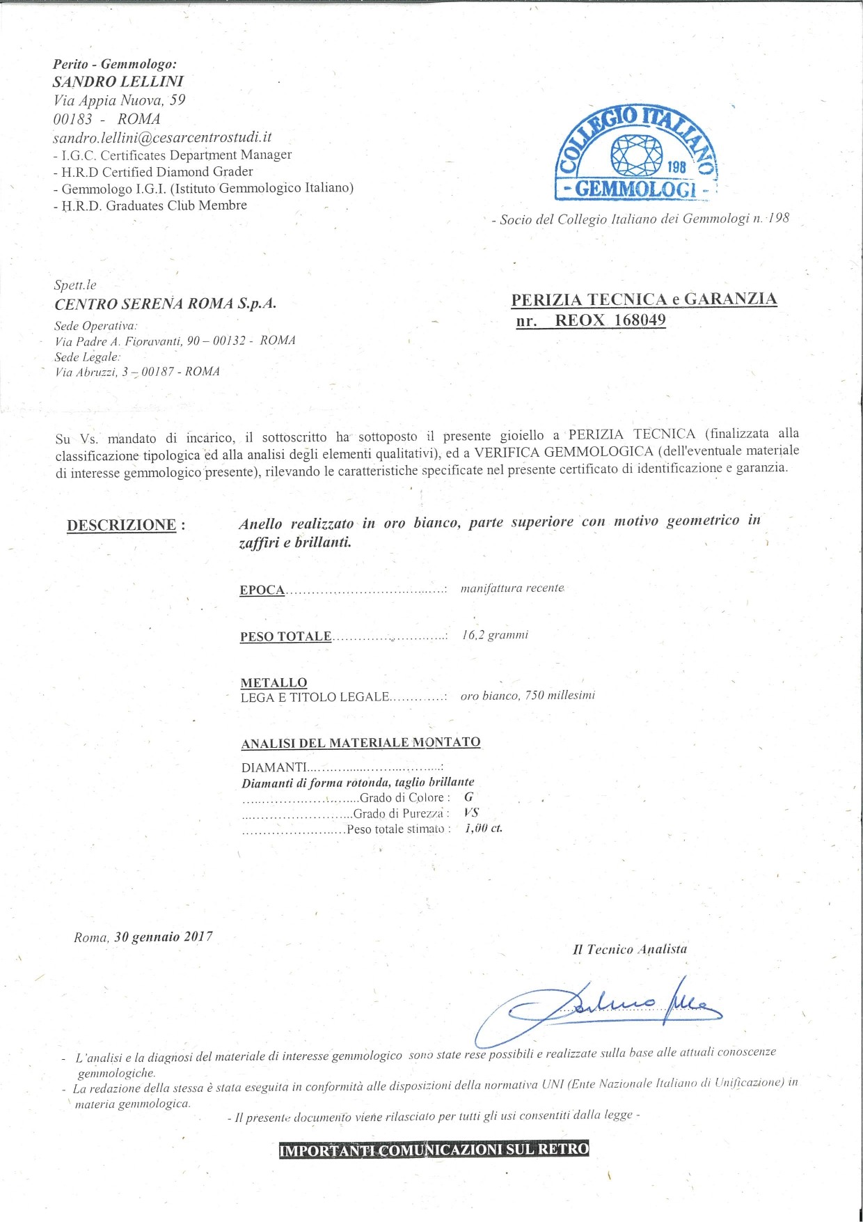 Anello a Fascia in Oro e Zaffiri