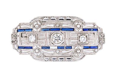 Spilla Art Deco' in Platino