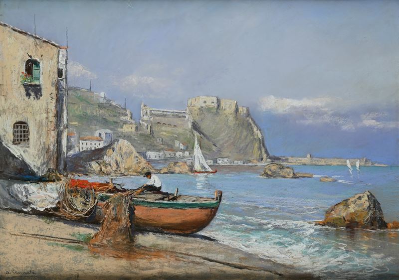 Veduta di borgo costiero