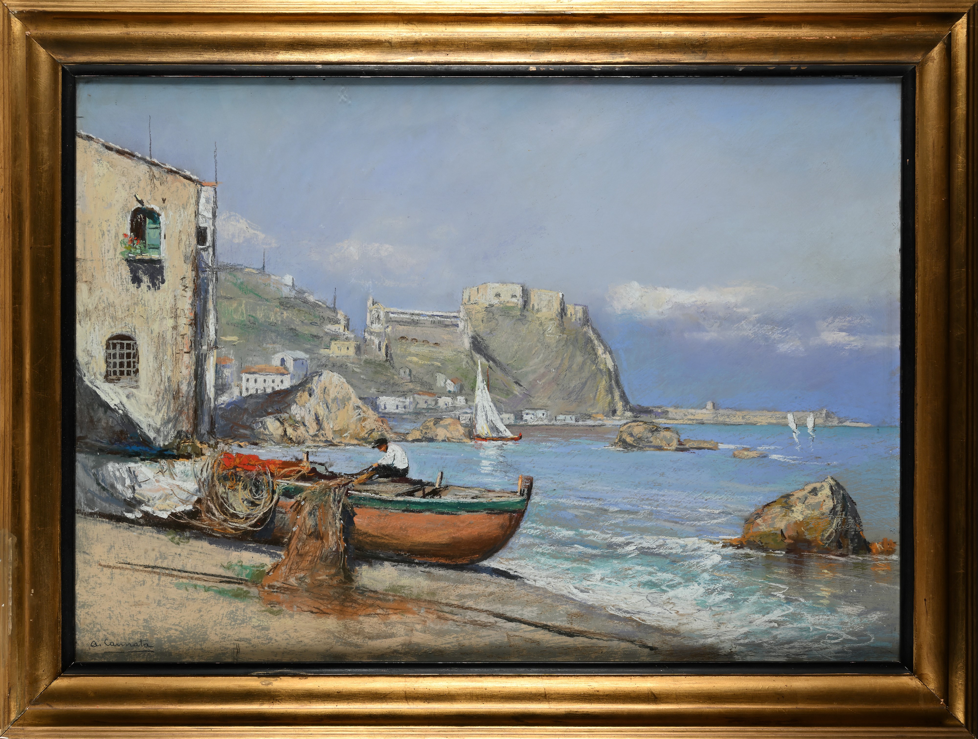 Veduta di borgo costiero