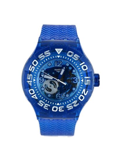 Swatch Scuba Libre "la Nave Va" Suus100 - Orologio da Polso al Quarzo Skeleton in Plastica con Ci...