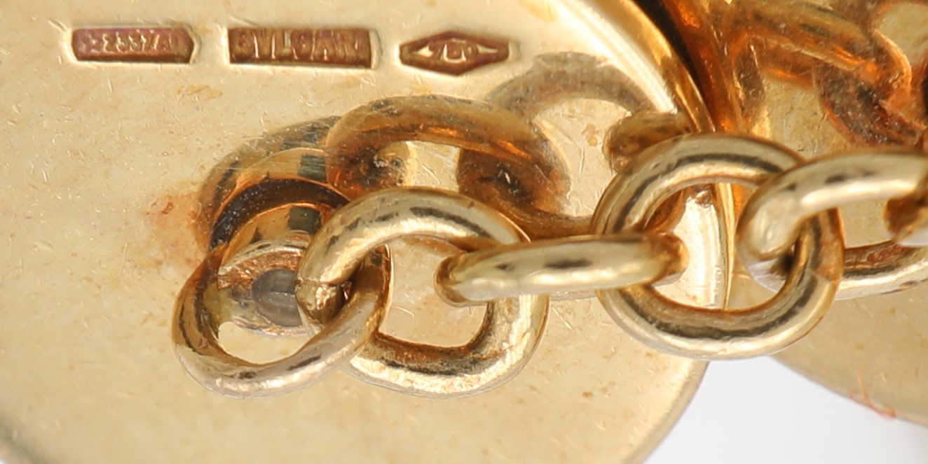 Bulgari, Coppia di Gemelli in Oro e Smalti