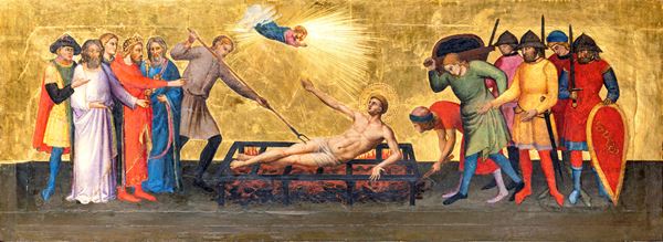 Lippo d'Andrea, detto Pseudo-Ambrogio di Baldese - Martirio di San Lorenzo