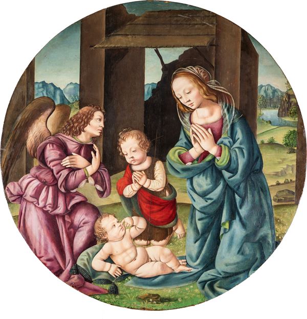 Madonna in adorazione del Bambino con San Giovannino e un angelo